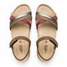 Sandalias cuña Walk & Fly adriatico en tonos rojos con velcro