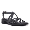 Sandalias tacón Redlove honoka negras con tiras finas y pequeño tacón