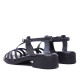 Sandalias tacón Redlove honoka negras con tiras finas y pequeño tacón - Querol online