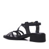 Sandalias tacón Redlove honoka negras con tiras finas y pequeño tacón