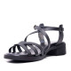 Sandalias tacón Redlove honoka negras con tiras finas y pequeño tacón - Querol online