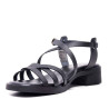 Sandalias tacón Redlove honoka negras con tiras finas y pequeño tacón