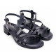 Sandalias tacón Redlove honoka negras con tiras finas y pequeño tacón - Querol online