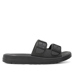Chanclas Nicoboco lamber negras con doble hebilla - Querol online