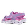 sandalias Skechers heart lights rosas y lilas con luces