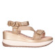 Sandalias cuña Chika 10 roco 09 doradas con suela dentada - Querol online