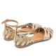 SANDALIA PLANA PIEL ALICE ORO PORRONET - Querol online