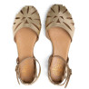 SANDALIA PLANA PIEL ALICE ORO PORRONET