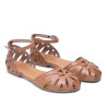 SANDALIA PLANA PIEL ALICE TAUPE PORRONET
