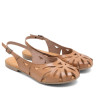 SANDALES PLATES EN CUIR ANDREA TAUPE PORRONET