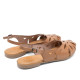 SANDALES PLATES EN CUIR ANDREA TAUPE PORRONET - Querol online