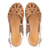 SANDALES PLATES EN CUIR ANDREA TAUPE PORRONET