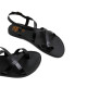 SANDALIA DE DEDO PIEL ABRIL NEGRO PORRONET - Querol online