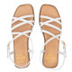 SANDALIA PLANA DE PIEL BONNIE BLANCO PORRONET - Querol online