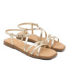 SANDALIA PLANA DE PIEL BONNIE ORO PORRONET