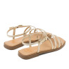 SANDALIA PLANA DE PIEL BONNIE ORO PORRONET