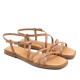 SANDALIA PLANA DE PIEL BONNIE TAUPE PORRONET - Querol online