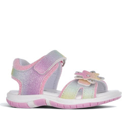 sandàlies Chicco fecola multicolor amb glitter i flors