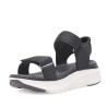 Sandàlies falca Nicoboco madol negres amb doble velcro estil esportiu