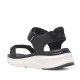 Sandàlies falca Nicoboco madol negres amb doble velcro estil esportiu - Querol online