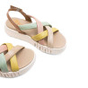 SANDALIA DE CUÑA DE PIEL DANIELA TAUPE COLORES PORRONET