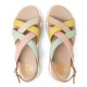 SANDALIA DE CUÑA DE PIEL DANIELA TAUPE COLORES PORRONET - Querol online