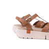 SANDALIA DE CUÑA DE PIEL DULCE TAUPE PORRONET