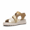 Sandàlies falca Amarpies en tons beix amb triple tancament de velcro