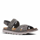 Sandàlies In Blu grises amb tires devanteres creuades i doble tancament amb velcro - Querol online