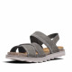 Sandàlies In Blu grises amb tires devanteres creuades i doble tancament amb velcro - Querol online