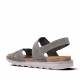 Sandàlies In Blu grises amb tires devanteres creuades i doble tancament amb velcro - Querol online