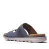 Sandalias In Blu azules con tiras troqueladas con doble hebilla
