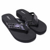 Chanclas Nicoboco ansar negras con doble tira al dedo con brillantes