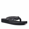 Chanclas Nicoboco ansar negras con doble tira al dedo con brillantes