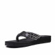 Chanclas Nicoboco ansar negras con doble tira al dedo con brillantes - Querol online