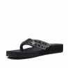 Chanclas Nicoboco ansar negras con doble tira al dedo con brillantes