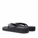 Chanclas Nicoboco ansar negras con doble tira al dedo con brillantes - Querol online