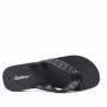 Chanclas Nicoboco ansar negras con doble tira al dedo con brillantes
