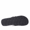 Chanclas Nicoboco ansar negras con doble tira al dedo con brillantes