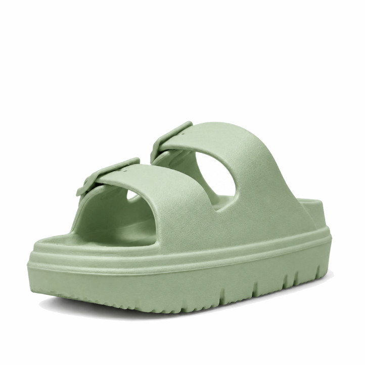 Chanclas Nicoboco sesil verdes con doble hebilla - Querol online