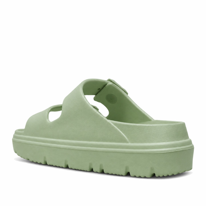 Chanclas Nicoboco sesil verdes con doble hebilla - Querol online