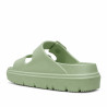 Chanclas Nicoboco sesil verdes con doble hebilla