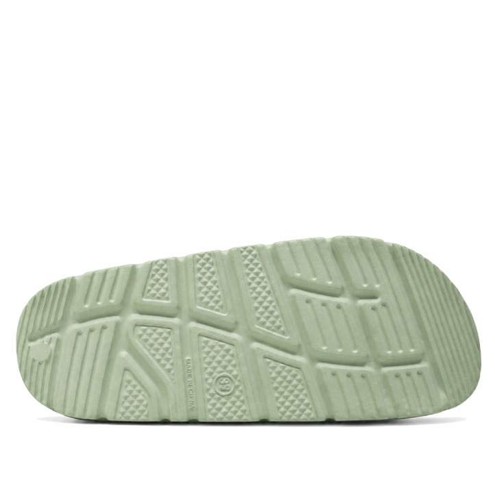 Chanclas Nicoboco sesil verdes con doble hebilla - Querol online