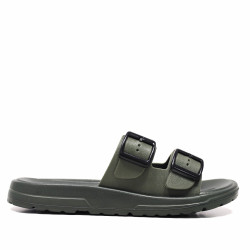 Chanclas Nicoboco lamber kaki con doble hebilla - Querol online