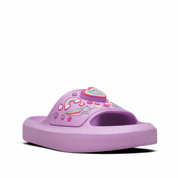 Xancletes Nicoboco heart liles amb cors i unicornis - Querol online
