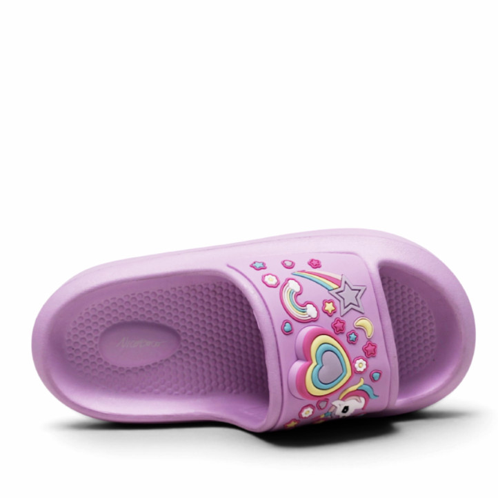 Xancletes Nicoboco heart liles amb cors i unicornis - Querol online