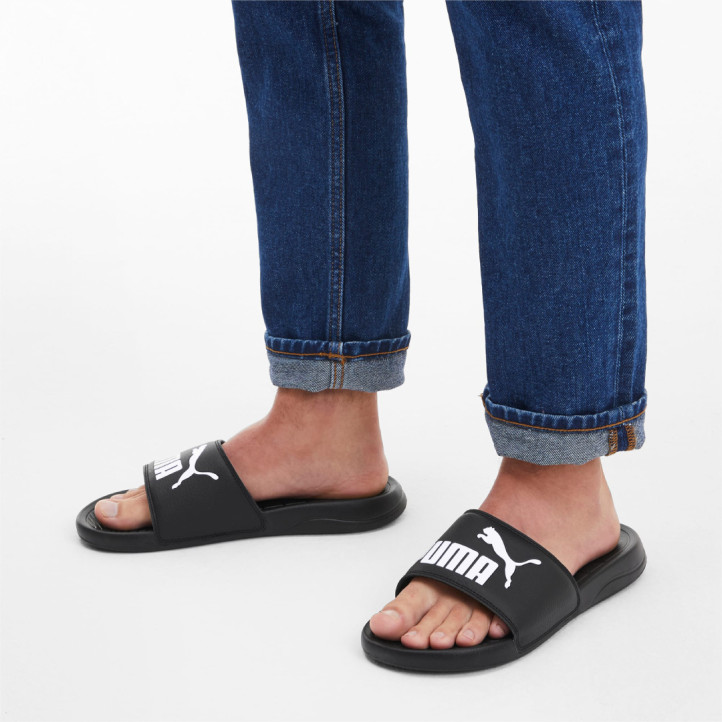 Chanclas Puma popcat black con white mujer - Querol online