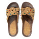 SANDALIA DE TACÓN DE PIEL PEDRERÍA GRACIA CAMEL PORRONET - Querol online