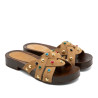 SANDALIA DE TACÓN DE PIEL PEDRERÍA GRACIA CAMEL PORRONET