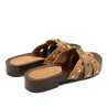 SANDALIA DE TACÓN DE PIEL PEDRERÍA GRACIA CAMEL PORRONET